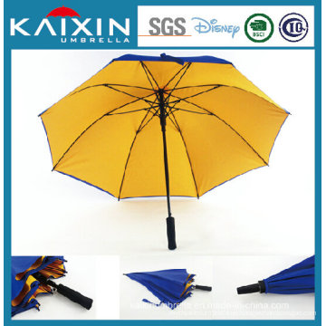 Kundenspezifisches Logo Fiberglas Golf Umbrella mit doppelten Schichten